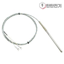 TC-R 프로브 타입 K 열전대 100mm 리드선 2m SUS304 온도센서 CA 2선 Probe 와이어 써모커플, 1개