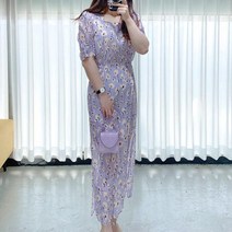 [세인트이브] 여리여리 옆트임 쉬폰롱원피스