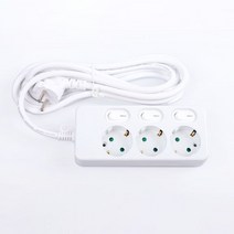 이츠굿텐 개별 3구 멀티탭 콘센트 국산 절전형 개별스위치, 1.5m