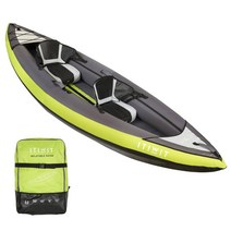 요트 바다낚시보트 호화요트 모터보트 제트스키 Decathlon ITIWIT 카약 풍선 보트 낚시 보트 두꺼운 고무 보트 노, 그린 2명