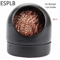 레이저 용접기 가정용ESPLB 블랙/골드 용접 납땜 인두 클립 클리너 스펀지 및 홀더 포함 클리닝 스틸, 06 Black Set 2