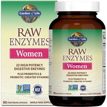 가든오프라이프 여성 엔자임 효소 브로멜라인 Garden of Life Enzymes Bromelain 90정
