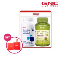 [GNC] 츄어블 비타민C (90정) + 밀크씨슬 세트, 단품, 단품