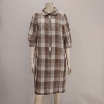 앤디스클라인괴정베이지체크린넨원피스A2MBO65372