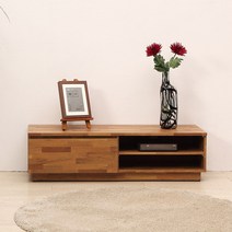 [우아미아이] [우아미가구] 다닐라 오픈형 거실장 1200, 색상:멀바우화이트