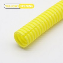 PP 절연 주름관 와이어 호스 스레딩 플라스틱 보호 슬리브 1 m 5m 10m 75mm345mm, 130.Yellow Open - AD 158 x ID