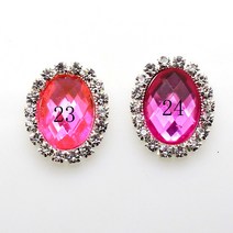 똑딱이 단추 펀치 세트 ZMASEY 금속 단추 10 개/대 20mm * 타원형 Flatback 모조 다이아몬드 결혼식 안내장, 10 10
