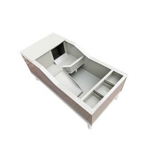 거북이 사육장 파충류 케이지 육지 하우스 대형 수조, 화이트  122x60cm
