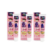 유아저불소도포 콩순이 치약 아기 어린이 2080 키즈 3 5세 딸기향 80g X 3개, 콩순이 2단계(80gX3개)