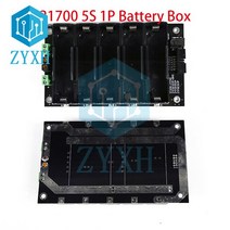 BMS 5S 21700 배터리 전원 벽 1P 2P 레이어 빌드 60A 120A 밸런서 충전 보드 보조베터리 스토리지 박스 홀더 DIY UPS, [01] 5S 1P Box