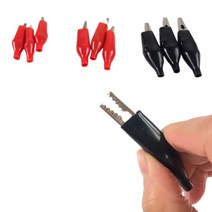 악어클립 색상 랜덤 소 중 대 전연부트 배터리 전선 케이블 연결