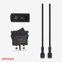 광전 12v 2단 슬림 사각스위치 매립형 베선타입 시소 락커 블랙 토글스위치