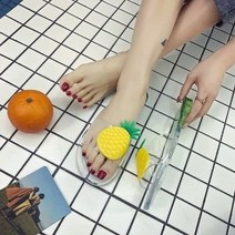 ZZJJC 샌들 여과일 조리 비치 플랫 젤리 슈즈