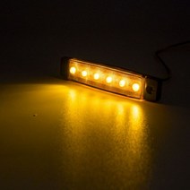 10PCS 12V 24V 경고 빛 6 LED 외부 빛 타원형 정리 트레일러 트럭 오렌지 화이트 레드 LED 사이드 마커 램, 한개옵션1, 01 10x yellow
