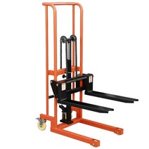 소형지게차 스태커 수동 유압 핸들카 운반 핸드리프트, 포크-200kg 0.9m-회전휠