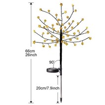 태양광 태양열 조명태양 별 나무 가지 조명 56 따뜻한 흰색 LED 정원 장식 인공 실내 야외 Ch, 한개옵션1, 01 Warm White