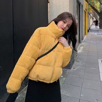 YGYYK 여성 패딩 여성 숏패딩 숏패딩 경량 패딩 벨트패딩 코트 점퍼