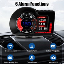 GPS HUD Milometer-OBD GPS 듀얼 시스템 F15 가속 테스트 6 알람 기능 RPM 게이지 속도계 HUD 자동차 헤드, 한개옵션0