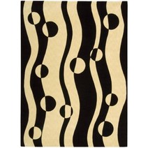 Nourison Parallels (PR20) 블랙/화이트 직사각형 영역 러그