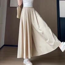 림블리 LB7031 바스락 허리밴딩 통 와이드 플레어 팬츠