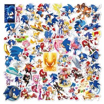 25/50pcs 소닉 스티커 멋진 방수 수물 스케이트 보드 기타 노트북 Stikers, 02 50pc