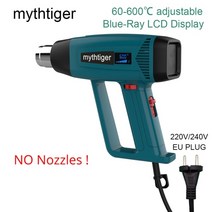 2000w 220v eu 플러그 산업용 전기 뜨거운 공기 총 온도 조절기 히트 건 수축 포장 열 송풍기 건조기 납땜, 협력사, 4-블루레이 액정