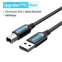 리코gr2 cctv 카메라 케이블Vention-USB 프린터 케이블 USB 3.0 유형 A Male B 캐논 엡손 ZJiang 레이블 2., 04 Upgraded Black Blue_01 0.5m