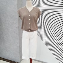 에이비에프지 단추 포인트 니트 베스트 ASW2HV34E