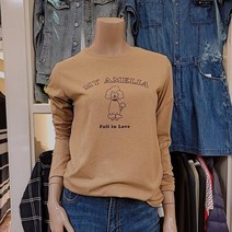 뱅뱅동아수성여성가을신상품강아지프린트긴팔티셔츠NTI705F