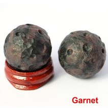 30MM 달 보석 공 자연 치유 크리스탈 구 조각 공예 유성 분화구 돌 위카 글로브 악세사리 장식 수집품, 20 PCS, Garnet