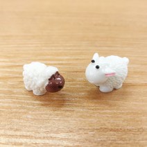 양 2종 동물 피규어 모형 테라리움 화분 인테리어 만들기 재료 소품 미니어처, 양 2종 세트