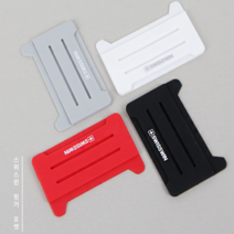 데일리어스 스위스윈 스마트폰 핸드폰 카드 수납 포켓 실리콘 부착형, 1개, 그레이