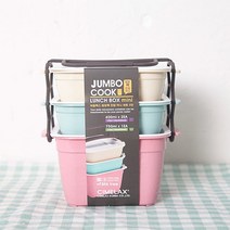 점보쿡 3단 찬합 미니 도시락통 반찬통 런치박스, 본상품선택
