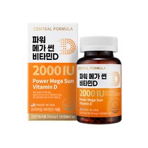 센트럴포뮬러 파워메가썬 비타민D 2000IU, 1개, 1