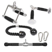 헬스케이블 트라이셉로프바 그립 등운동 이두 용품 홈트 싱글 홈짐 랫풀다운 삼두, N