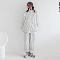 애플망고옷장 간절기 빅사이즈 오버핏 남녀공용 이선츄리닝집업세트 긴팔긴바지 홈웨어 봄가을