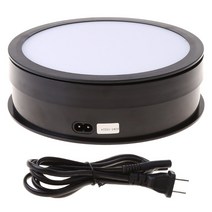 회전판 모니터 디스플레이15cm/20cm 전기 턴테이블 디스플레이 스탠드 LED 조명 회전 시계 팔찌 쥬얼리 홀, [03] 20CM 220V