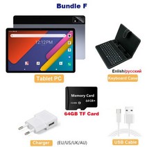 가성비 2IN 1 미디어 패드 P30 태블릿 PC 10 인치 2.5K 1920x1200 IPS 화면 안드로이드 10.0 OS 8 + 128GB, 03 Gold, 06 64G Keyboard