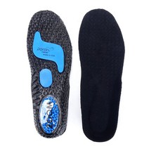 평발깔창 아치보호 기능성 족저근막 PORON 에어 쿠션 PU 메모리 폼 신발 Insoles 아치 지원 스포츠 단독 삽, 03 43-46, 02 Black A