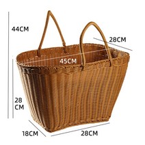 덮개 대나무 소풍 캠핑 도시락 소품 라탄 과일 바구니, 브라운 등나무 덤프트럭