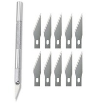 조각칼 세트 금속 조각 칼 메스 칼 도구 키트 커터 공예 칼 수공예 조각 도구 + 블레이드 교체 메스 블레이드, 설정