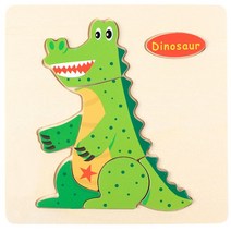 3D프린터필라멘트 조기 교육용 3D 나무 퍼즐 장난감 어린이용 동물 지능, 06 dinasaur