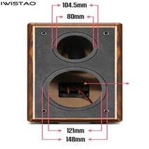 스피커 IWISTAO 2 웨이 5 인치 스피커 빈 캐비닛 수동 인클로저 우드 18mm 고밀도 MDF 보드 볼륨 15L DIY, 104-148mm