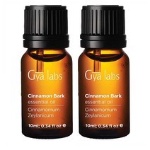 Gya Labs Cinnamon Bark Essential Oil 지야 랩스 시나몬 바크 에센셜 오일 10ml(0.34oz) 2팩