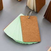 링 컬러 메모지 크라프트 작문 메모지제작 영어, 라이트블루, 라이트블루, 1개