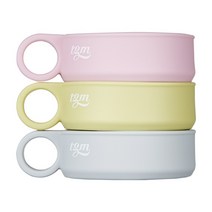 티지엠 실리콘 휴대용 접이식 아기 유아 어린이 컵 (케이스포함), 그레이
