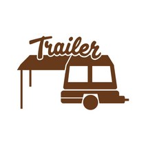 캠핑카 스티커 카라반 카고트레일러 꾸미기 차박스티커 트레일러, 브라운(무광), L