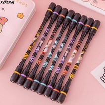 해외 논 슬립 코팅 스피닝 펜 롤링 펜 볼 포인트 학습 용품 개선 무작위 스타일 20CM PROD3950013460, Black, One Size