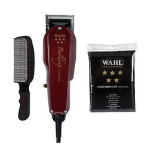 WAHL 왈 Professional 클리퍼 바리깡 프로페셔널 5성 대머리 플랫 탑 블랙 빗 및 시리즈 이발사 케이프 번들