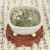 연두 사각 꽃수반